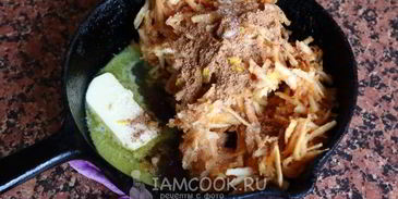 ленивый штрудель из лаваша с яблоками