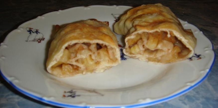 Рецепт постного яблочного штруделя