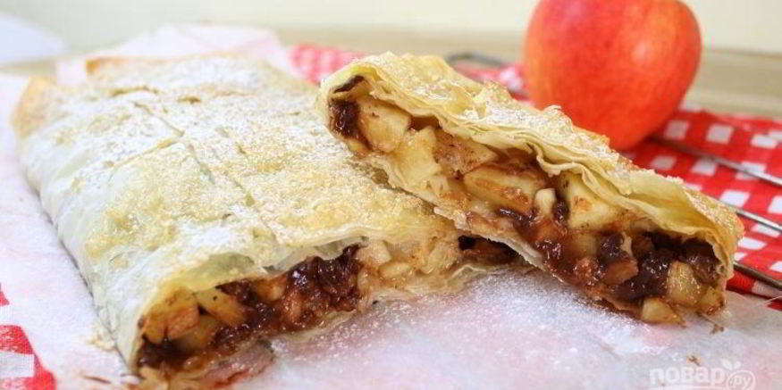 Рецепт штруделя из теста фило