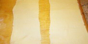 штрудель из творожного теста с лососем