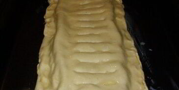 штрудель из творожного теста с лососем