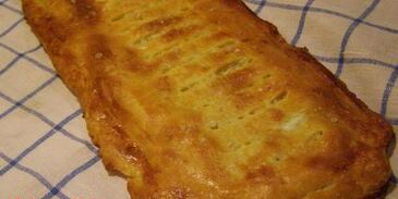 штрудель из творожного теста с лососем