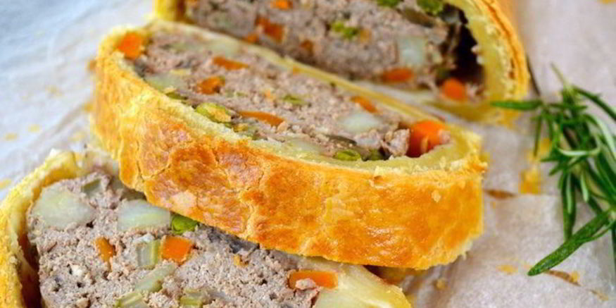 Рецепт штруделя с мясом