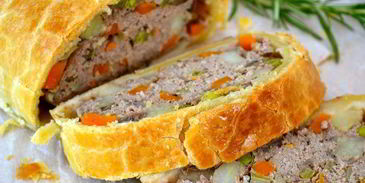 штрудель с мясом