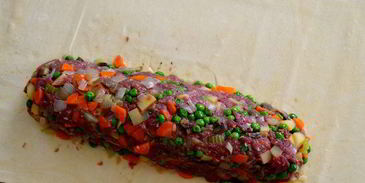 штрудель с мясом