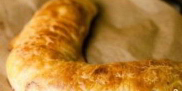 штрудель с творогом и вишней