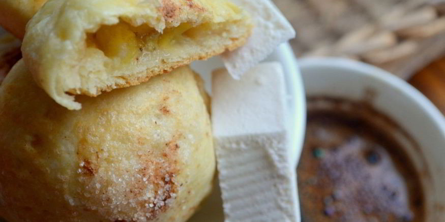 Рецепт слоек с бананом и пастилой