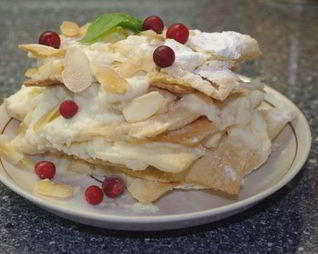 Слойки с кремом патисьер