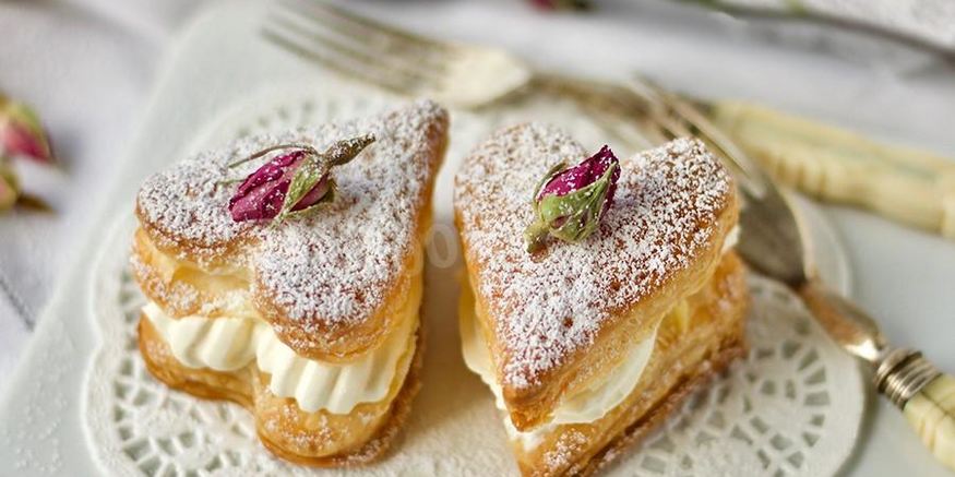 Рецепт слоек с кремом