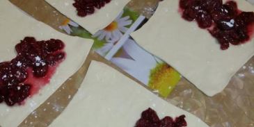 слойки вишенка из готового теста