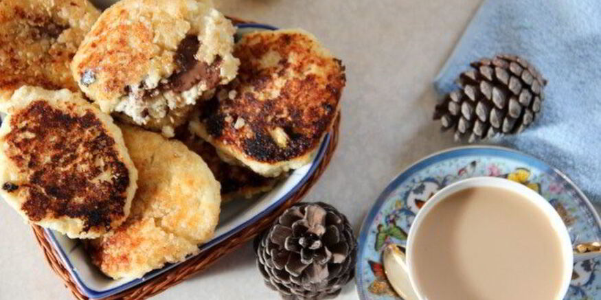 Рецепт сырников с шоколадом и мандаринами