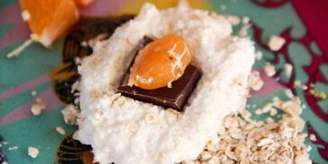 сырники с шоколадом и мандаринами