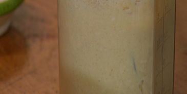 творожник с персиками