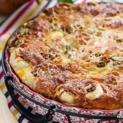 Слоеное тесто с фаршем