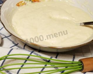 Жидкое тесто на кефире и сметане