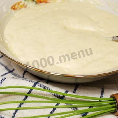 Жидкое тесто на кефире и сметане