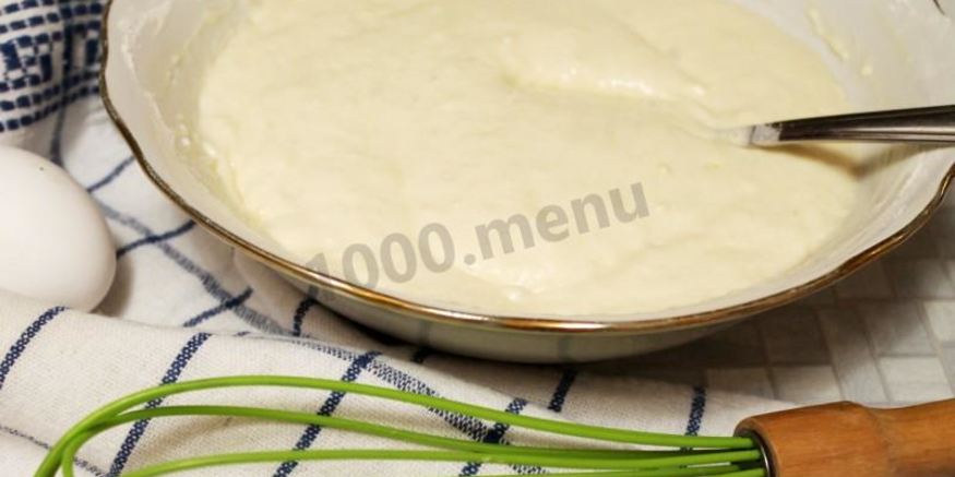 Рецепт жидкого теста на кефире и сметане