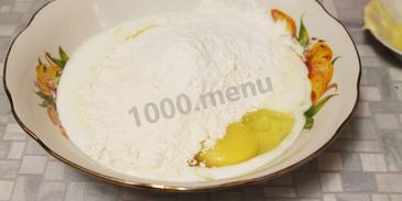 жидкое тесто на кефире и сметане