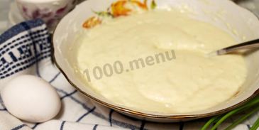 жидкое тесто на кефире и сметане