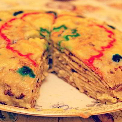 Блинный торт с яблочным кремом