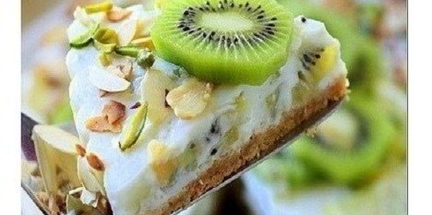 Рецепт йогуртового торта с киви и бананом