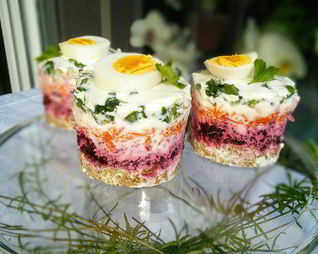 Легкие овощные закусочные тортики