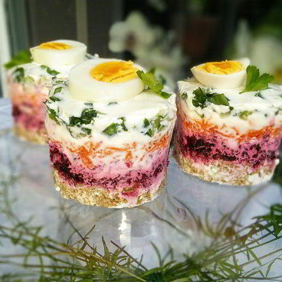 Легкие овощные закусочные тортики