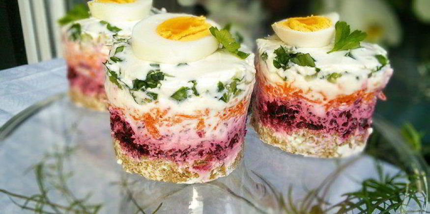 Рецепт легких овощных закусочных тортиков