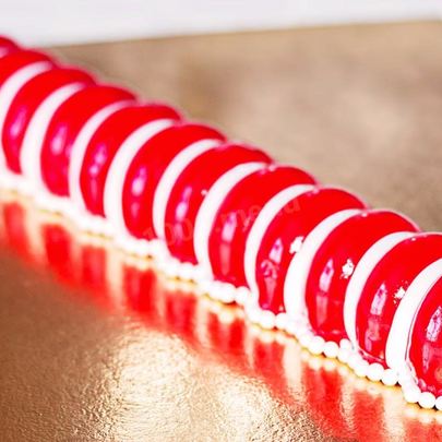 Лимонный торт с клубничным муссом