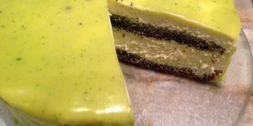 маковый торт с шоколадом и мятой