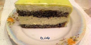 маковый торт с шоколадом и мятой