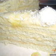 Рецепт Нежного кокосового торта со сметанным кремом