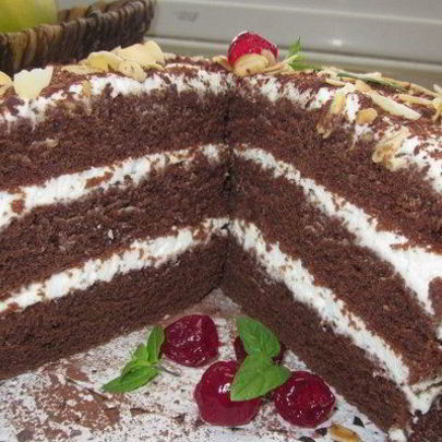 Простой торт Ноченька на кефире