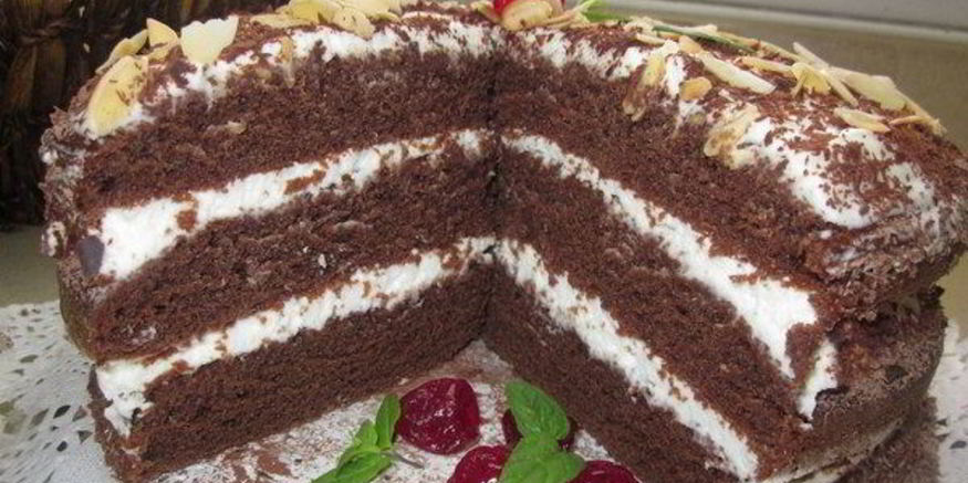 Рецепт простого торта ноченька на кефире