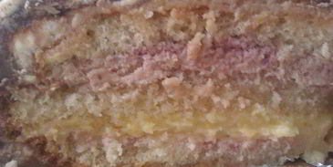 торт бисквитный с ягодным муссом и двумя волшебными кремами