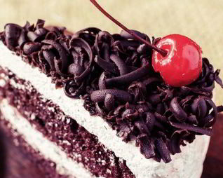 Торт черный лес с вишней