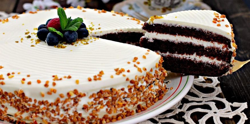 Рецепт торта на сметане и сгущенном молоке