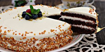 торт на сметане и сгущенном молоке