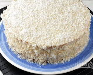 Торт с безе и бисквитом