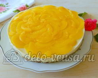 Торт с консервированными персиками