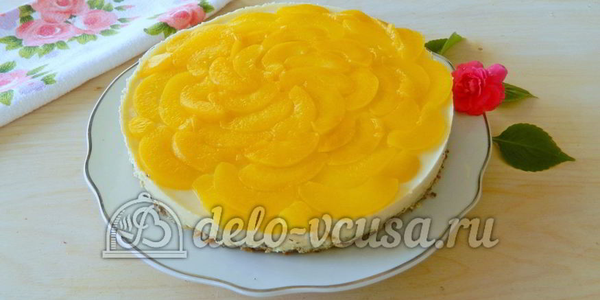 Рецепт торта с консервированными персиками