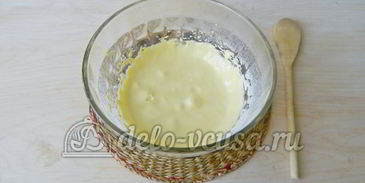 торт с консервированными персиками