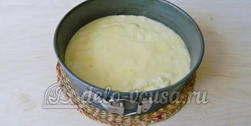 торт с консервированными персиками