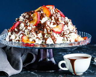 Торт Санчо-панчо с персиками