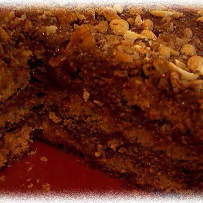 Торт со сливочно-шоколадным кремом на сливках