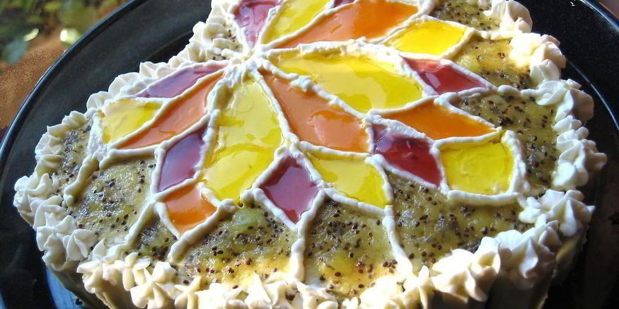 Рецепт торта-витража осеннее очарование