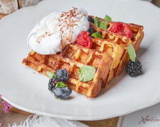 Бельгийские вафли с меренгой