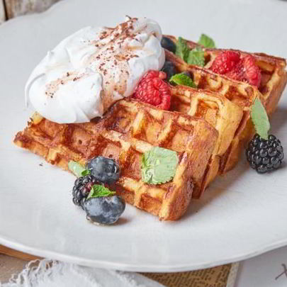 Бельгийские вафли с меренгой