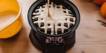 мягкие венские вафли с ягодами