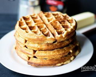Обычные домашние вафли